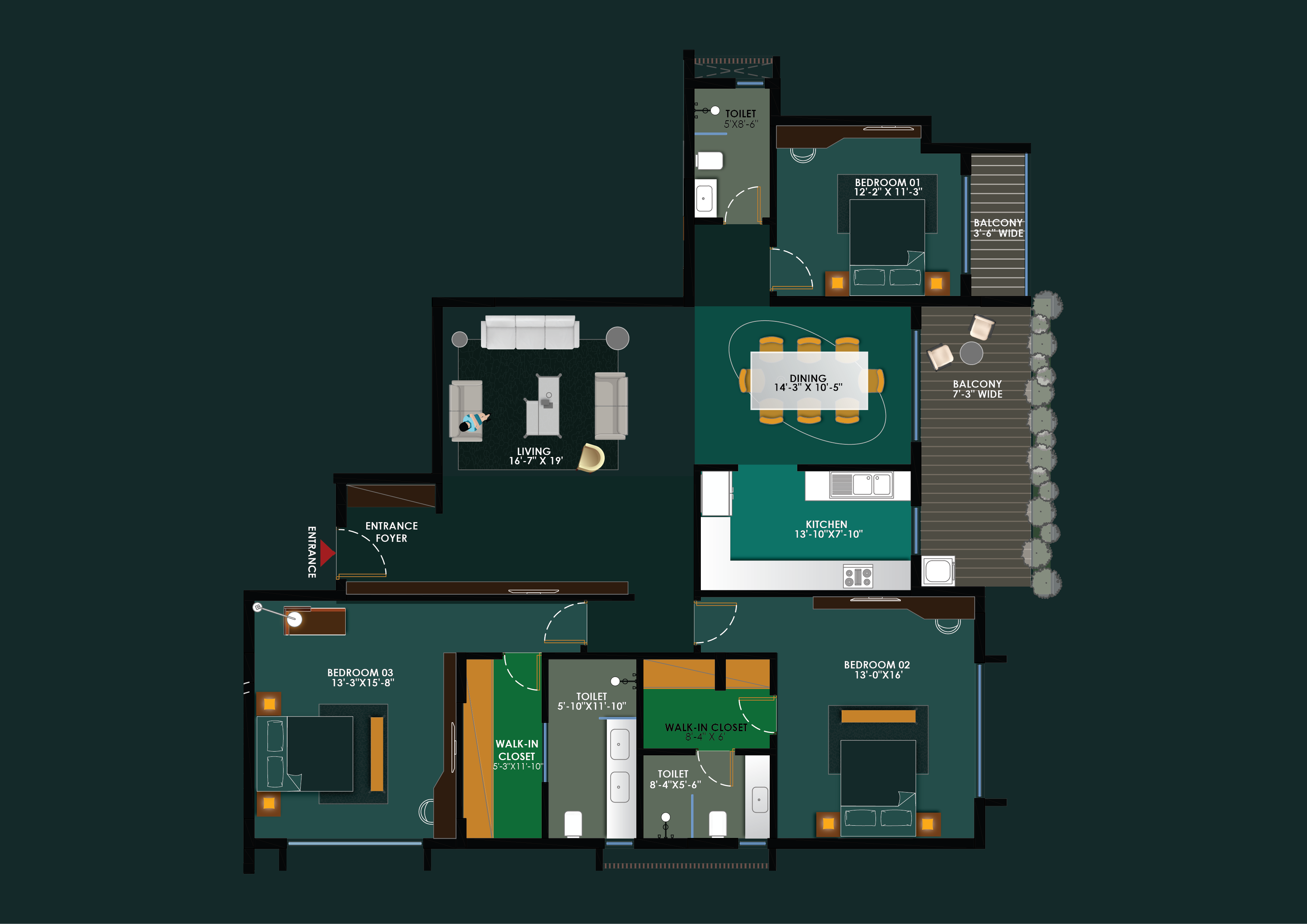 Unit B LAYOUTS